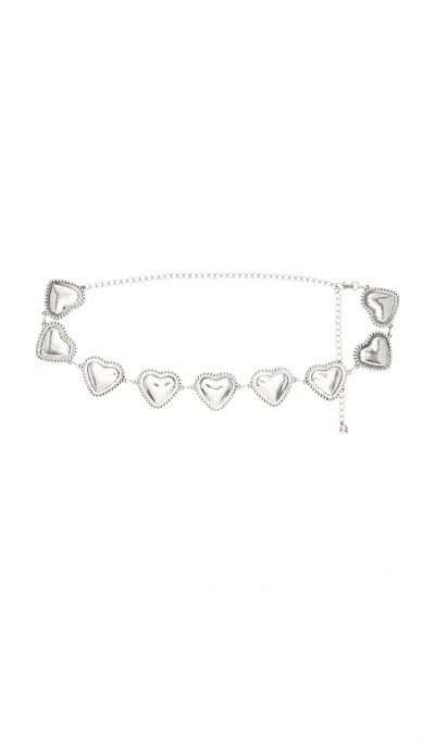 Lovers & Friends Aveline Belt In Metallic Silver
