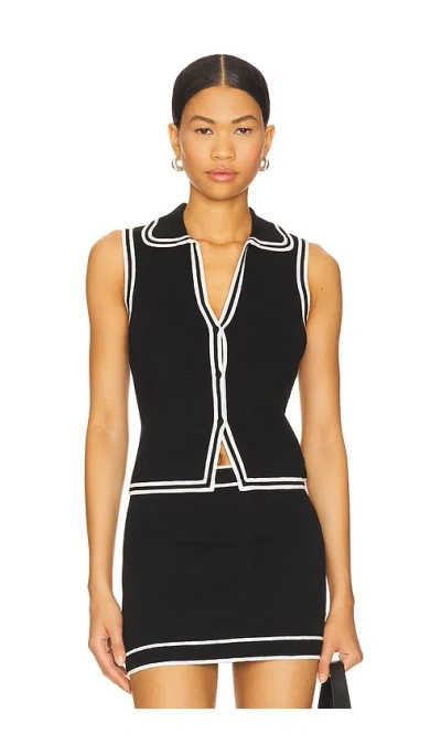 Lovers & Friends Azariah Knit Vest In Black