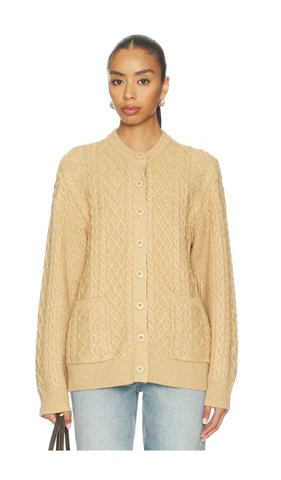 Lovers & Friends Barbetta Cable Cardigan In Yellow
