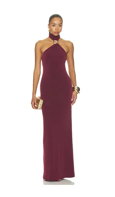 Lovers & Friends Beila Maxi Dress In Wine