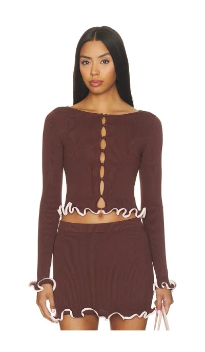 Lovers & Friends Bella Cardigan In Brown