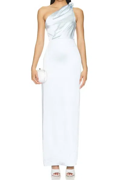 Lovers & Friends Bella Gown In Light Blue In White