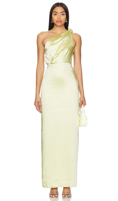 Lovers & Friends Bella Gown In Baby Yellow