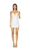 Lovers & Friends Bijou Beaded Mini Dress In White