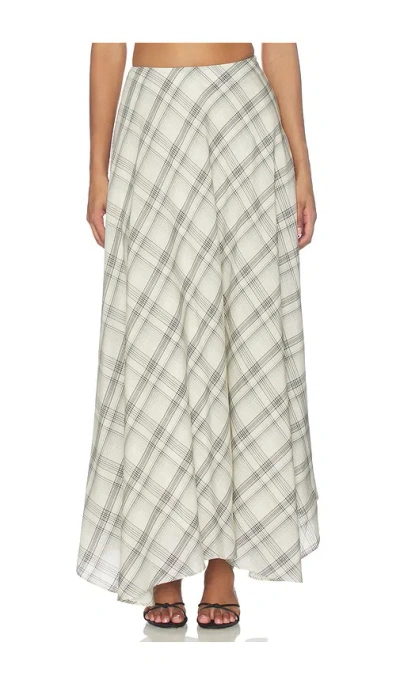 Lovers & Friends Blake Maxi Skirt In 아이보리 & 블랙