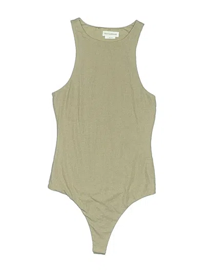 Pre-owned Lovers & Friends Bodysuit In Tan