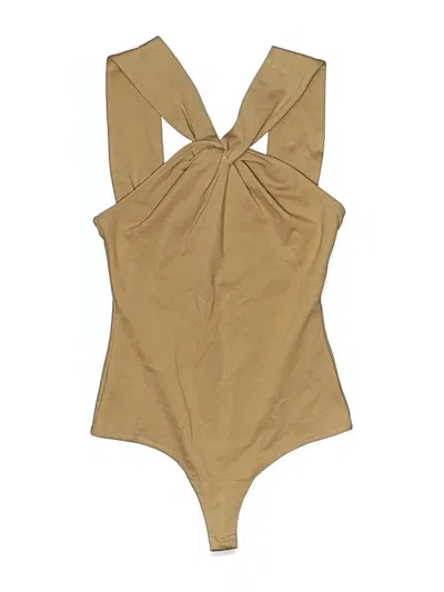 Pre-owned Lovers & Friends Bodysuit In Tan