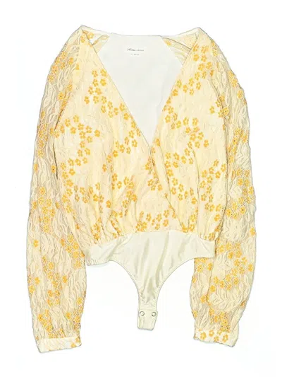Pre-owned Lovers & Friends Bodysuit In Yellow