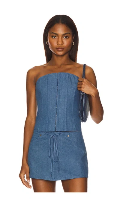 Lovers & Friends Bridgit Top In Blue