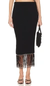 Lovers & Friends Bryony Fringe Skirt In 黑色