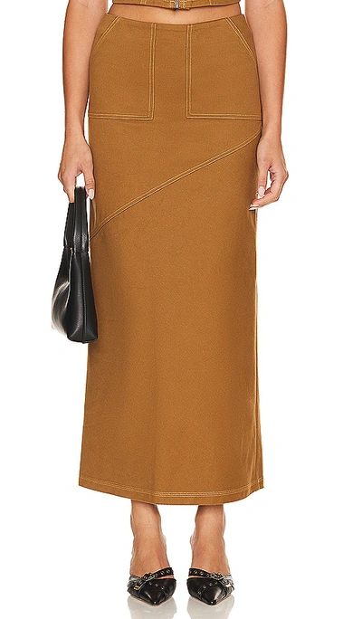 Lovers & Friends Cal Skirt In Khaki