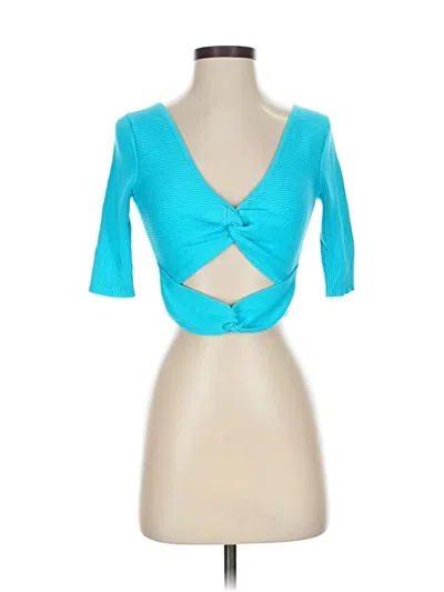 Pre-owned Lovers & Friends Cardigan Sweater In Blue