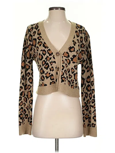 Pre-owned Lovers & Friends Cardigan Sweater In Brown