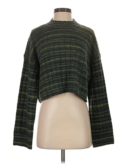 Pre-owned Lovers & Friends Cardigan Sweater In Green