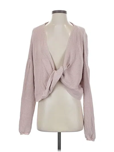 Pre-owned Lovers & Friends Cardigan Sweater In Pink
