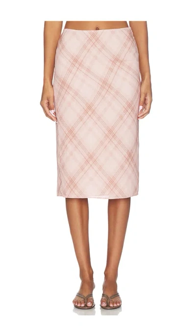 Lovers & Friends Cassandra Midi Skirt In Pink
