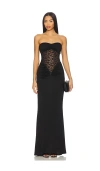 Lovers & Friends Cassidy Gown In Black