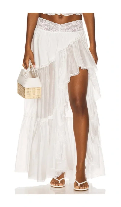 Lovers & Friends Castres Maxi Skirt In White