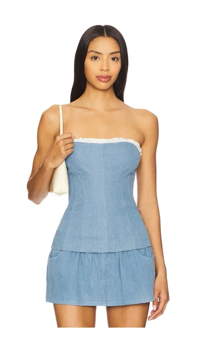 Lovers & Friends Charlette Top In Blue