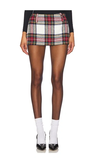 Lovers & Friends Cher Mini Skort In Plaid Multi