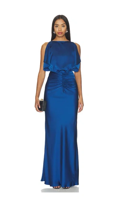 Lovers & Friends Clea Gown In Navy