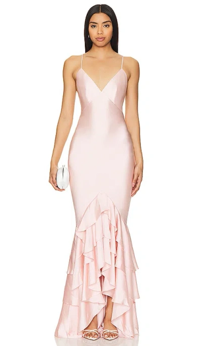 Lovers & Friends Cleo Gown In Light Pink