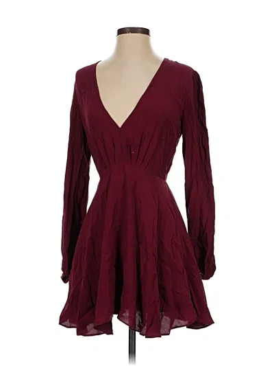 Pre-owned Lovers & Friends Cocktail Dress In Burgundy