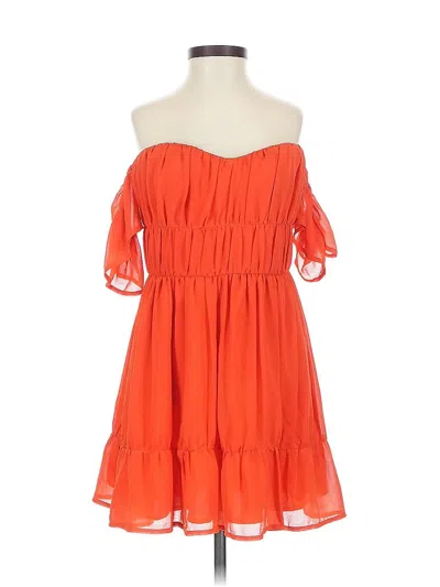 Pre-owned Lovers & Friends Cocktail Dress In Orange