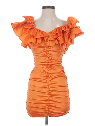 Pre-owned Lovers & Friends Cocktail Dress In Orange