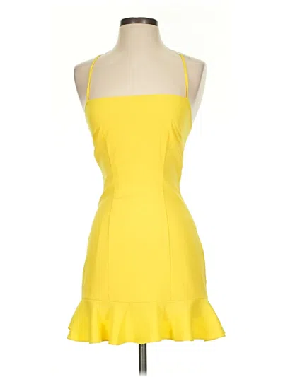 Pre-owned Lovers & Friends Cocktail Dress In Yellow