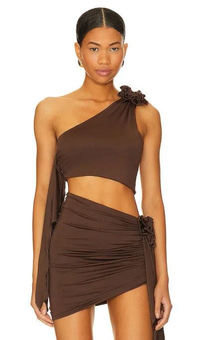 Lovers & Friends Cordelia Top In Chocolate Brown