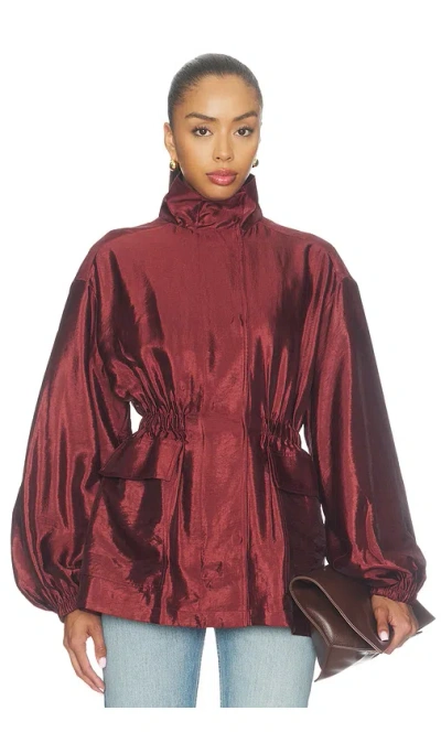 Lovers & Friends Deborah Jacket In Burgundy
