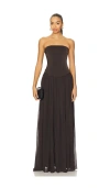 Lovers & Friends Delia Gown In Brown