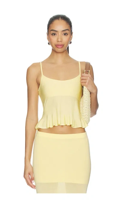 Lovers & Friends Delia Knit Tank In Yellow