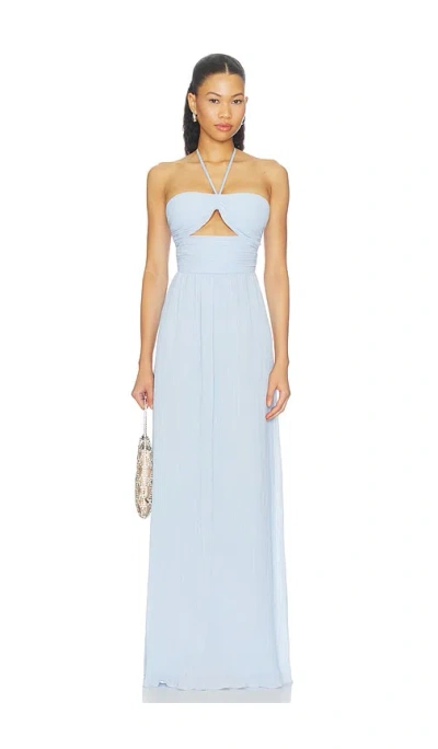 Lovers & Friends Delilah Gown In Sky Blue