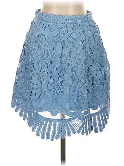 Pre-owned Lovers & Friends Denim Skirt In Blue