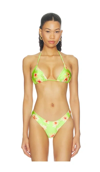 Lovers & Friends Diaz Top In Green & Peach Floral