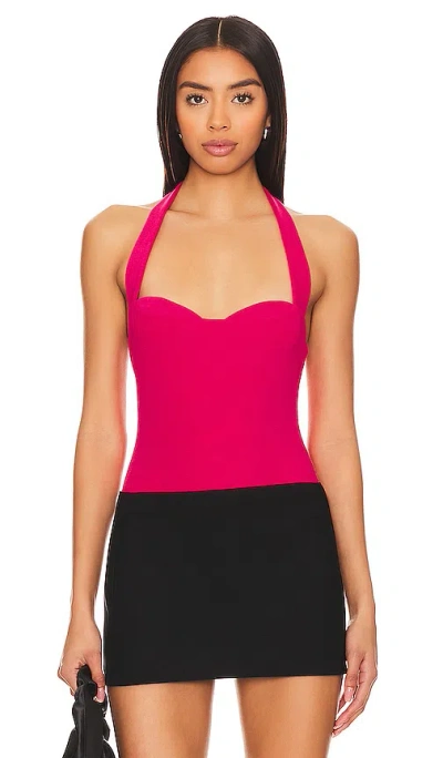 Lovers & Friends Dominique Bodysuit In Fuchsia