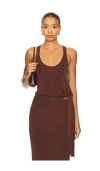 Lovers & Friends Elsy Tie Tank Top In Brown