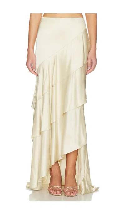 Lovers & Friends Emma Maxi Skirt In Gold