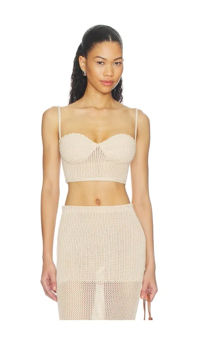 Lovers & Friends Emmalee Pointelle Bralette In White