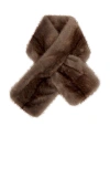 Lovers & Friends Faux Mink Scarf In Brown