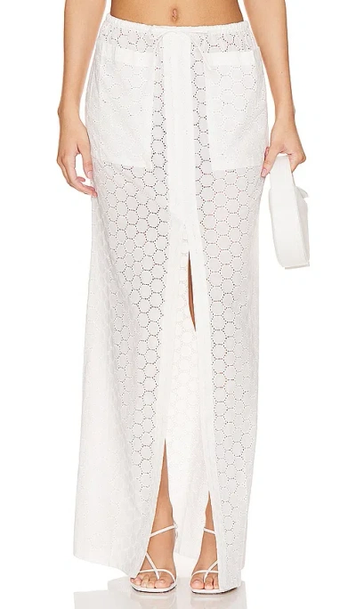 Lovers & Friends Fiona Maxi Skirt In White