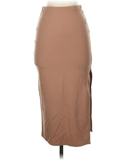 Pre-owned Lovers & Friends Formal Skirt In Tan