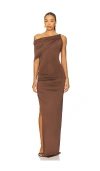 Lovers & Friends Francine Gown In Brown