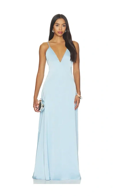 Lovers & Friends Gaia Gown In Light Blue