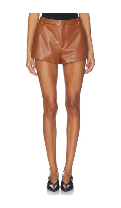 Lovers & Friends Gemma Faux Leather Short In Brown