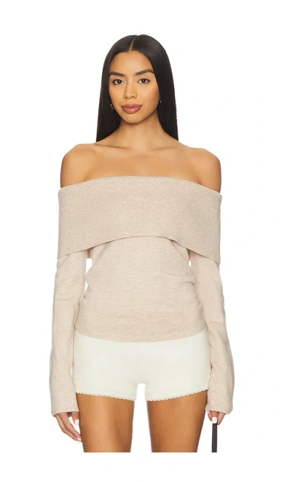 Lovers & Friends Gen Off The Shoulder Sweater In Neutral