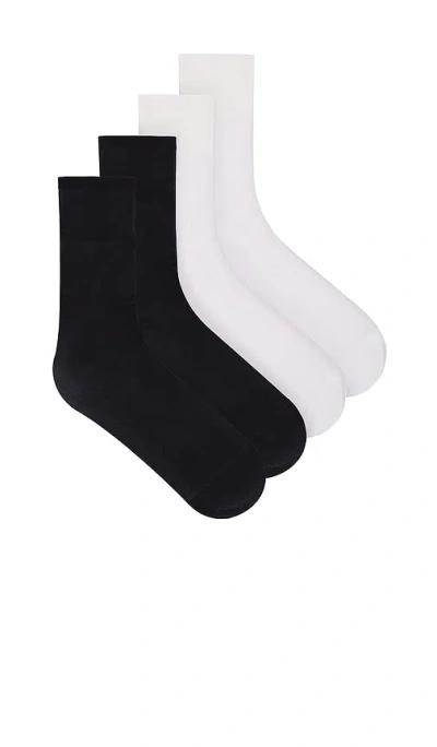 Lovers & Friends Gia Knee Sock Pack In White & Black