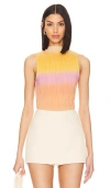 Lovers & Friends Giada Sheer Top In Sherbert Mult
